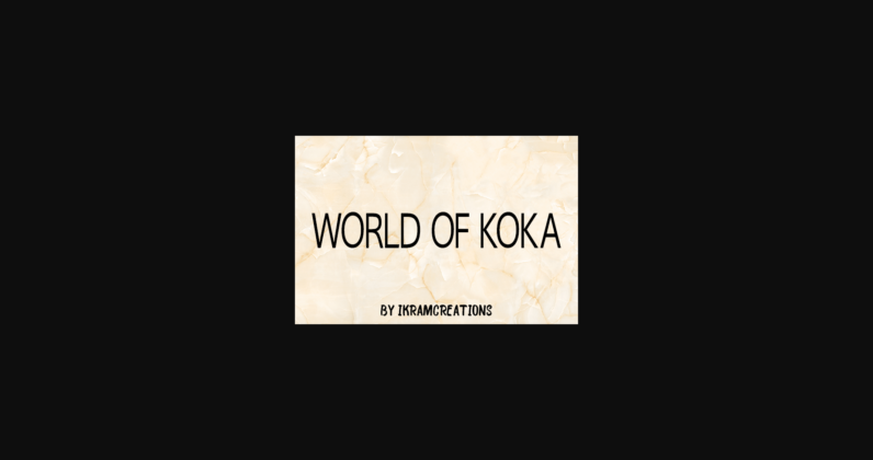 World of Koka Font Poster 4