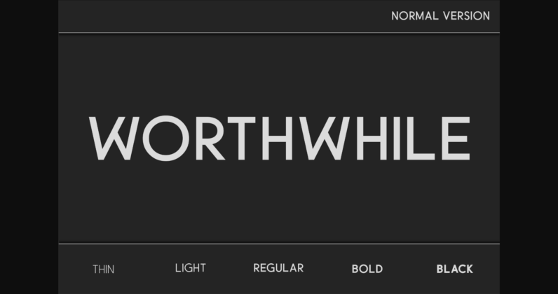 Worthwhile Font Poster 1