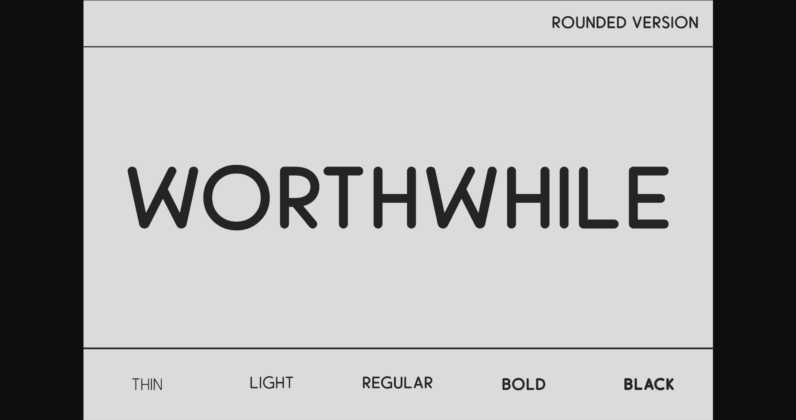 Worthwhile Rounded Font Poster 3