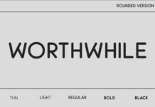 Worthwhile Rounded Font Poster 1