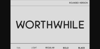 Worthwhile Rounded Font Poster 1