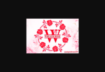 Wreath Rose Monogram Font Wreath Rose Monogram Font Poster 1