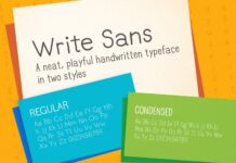 Write Sans Font Poster 1