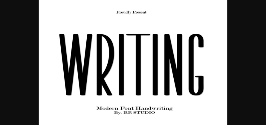 Writing Font Poster 3