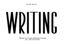 Writing Font Poster 1