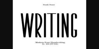 Writing Font Poster 1