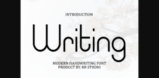 Writing Font Poster 1