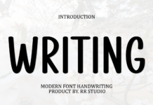 Writing Font Poster 1