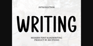 Writing Font Poster 1