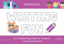 Writing Fun Font Poster 1