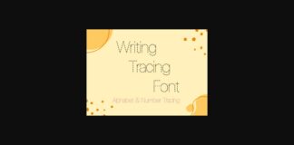 Writing Tracing Font Poster 1