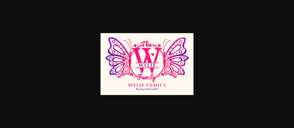 Wylie Family Monogram Font Font Poster 1