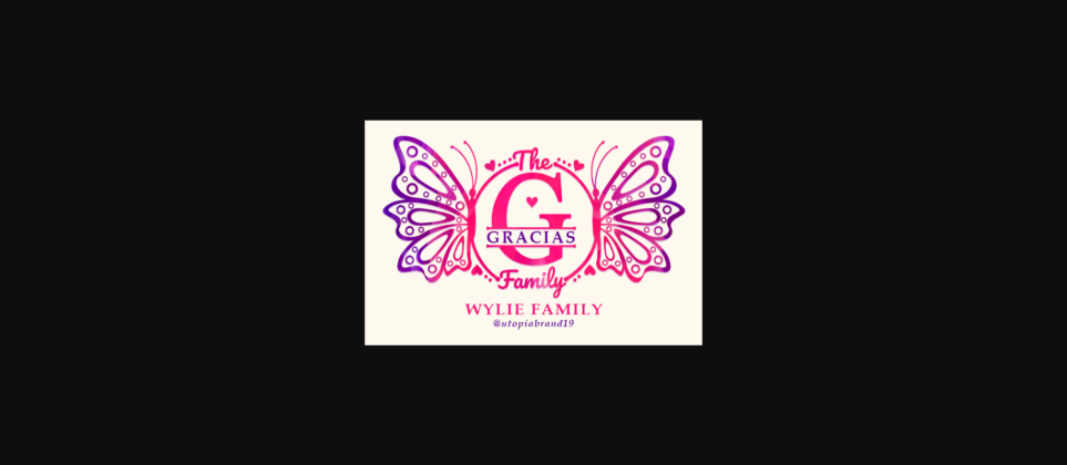 Wylie Family Monogram Font Font Poster 11