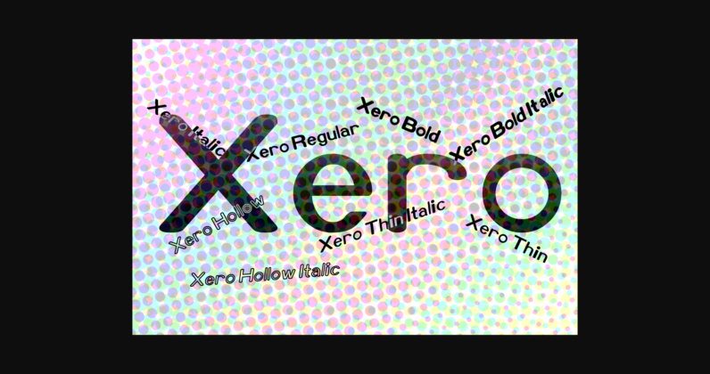 Xero - Thin Italic Font Poster 6