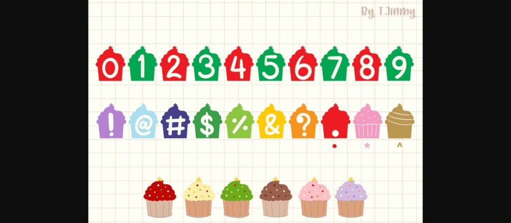 Xmas Cupcakes Font Poster 5