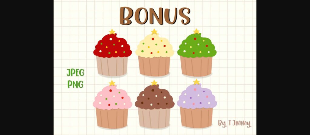 Xmas Cupcakes Font Poster 6