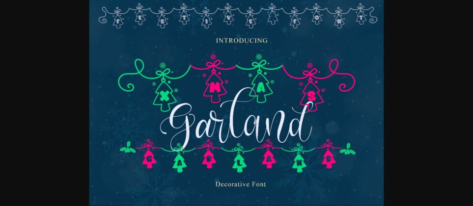 Xmas Garland Font Poster 3