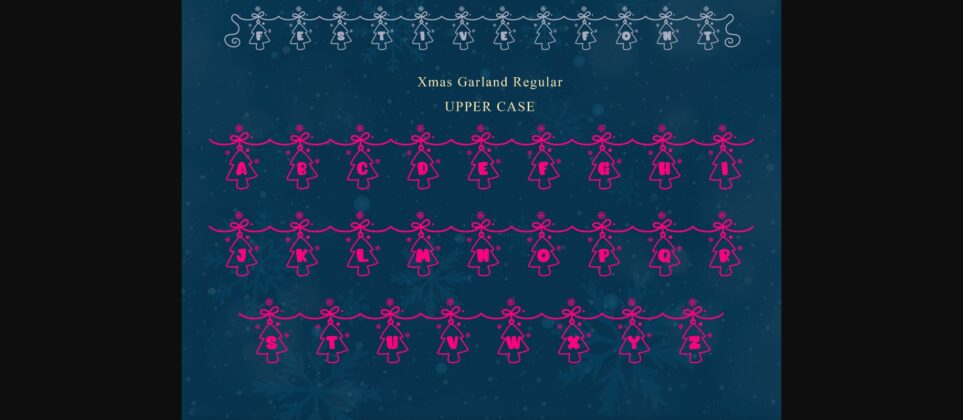 Xmas Garland Font Poster 4