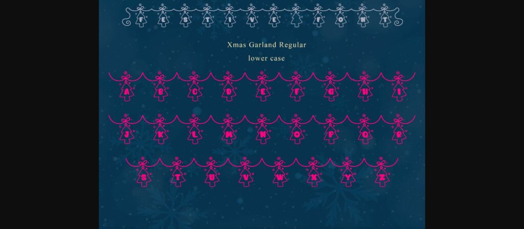 Xmas Garland Font Poster 5