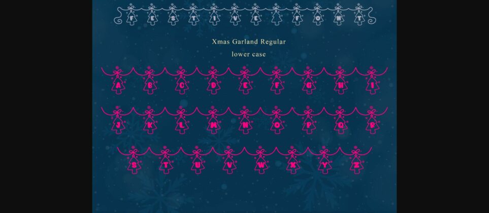 Xmas Garland Font Poster 5