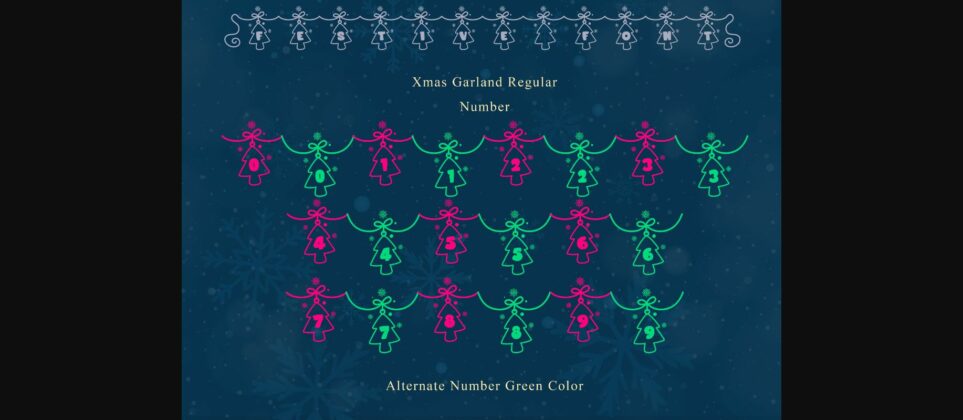 Xmas Garland Font Poster 9