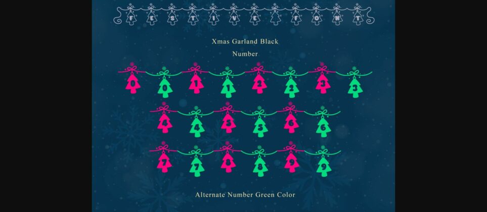 Xmas Garland Font Poster 10