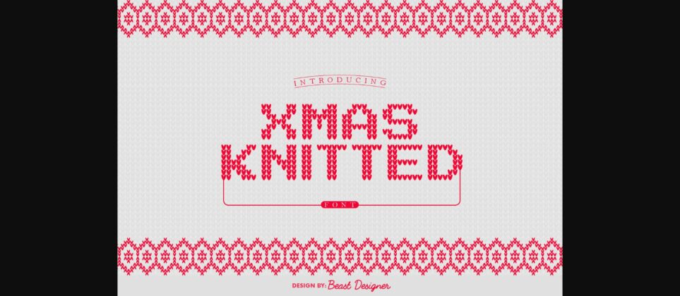 Xmas Knitted Font Poster 3