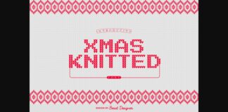 Xmas Knitted Font Poster 1