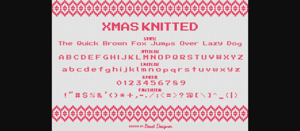 Xmas Knitted Font Poster 4