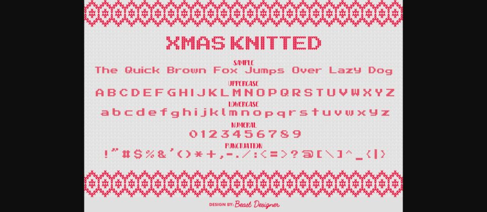 Xmas Knitted Font Poster 4