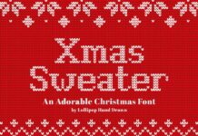 Xmas Sweater Font Poster 1