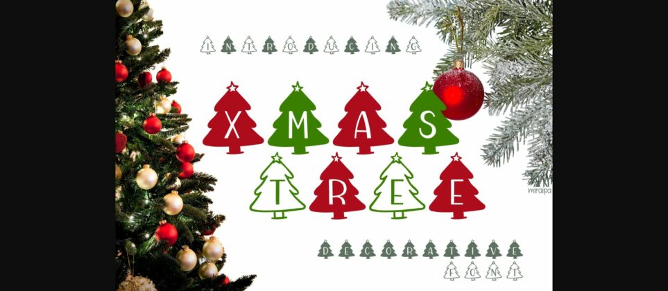 Xmas Tree Font Poster 3