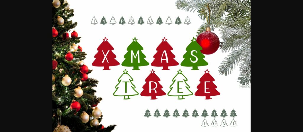 Xmas Tree Font Poster 1