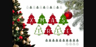 Xmas Tree Font Poster 1