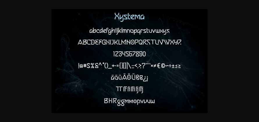 Xystema Font Poster 8