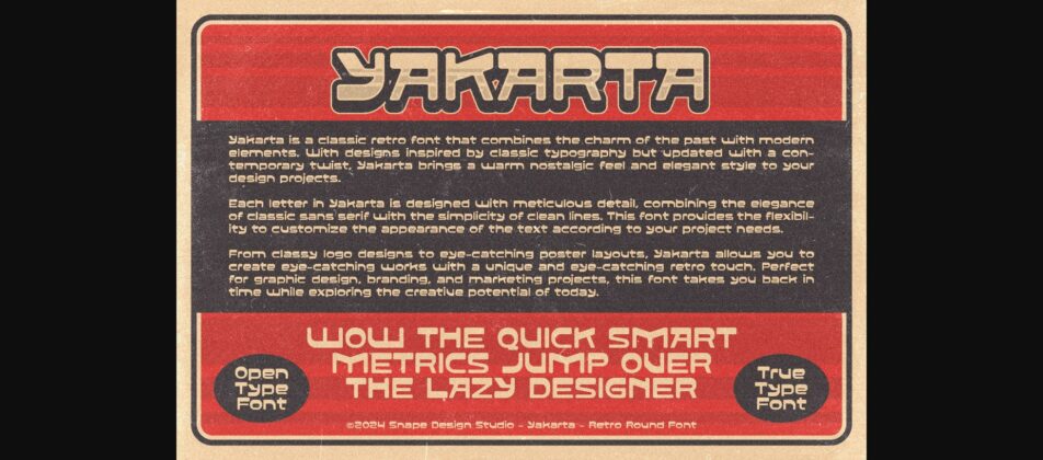 Yakarta Font Poster 4