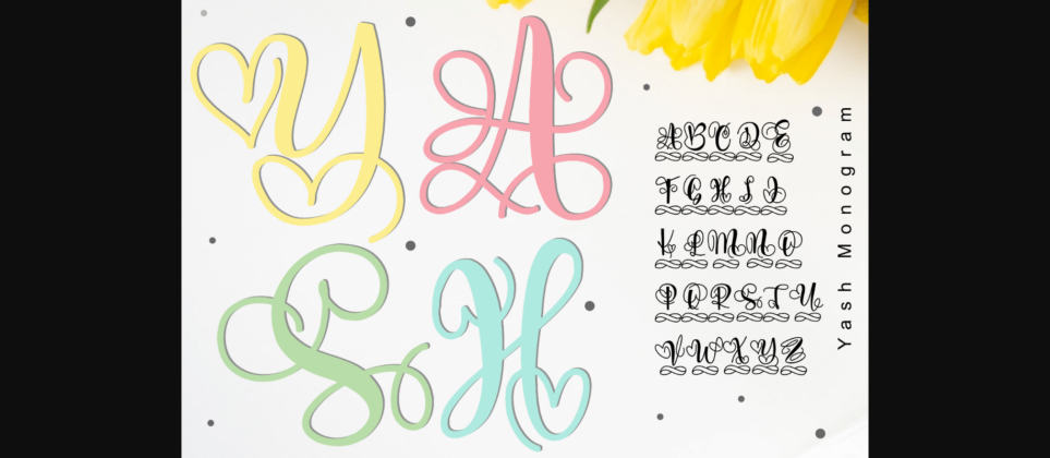 Yash Monogram Font Poster 3