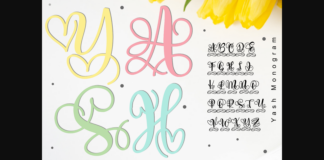 Yash Monogram Font Poster 1