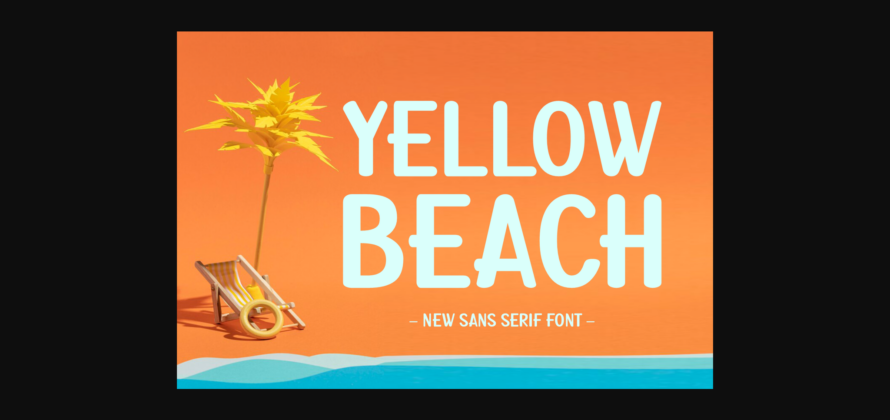 Yellow Beach Font Poster 3