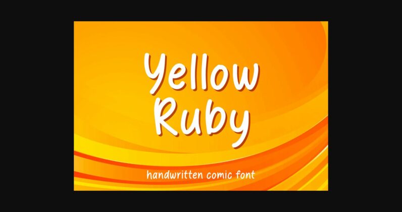 Yellow Ruby Font Poster 3