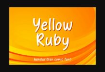Yellow Ruby Font Poster 1