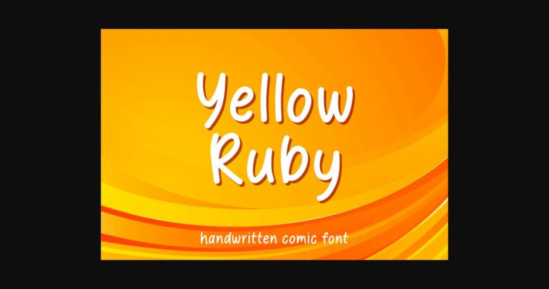 Yellow Ruby Font Poster 1