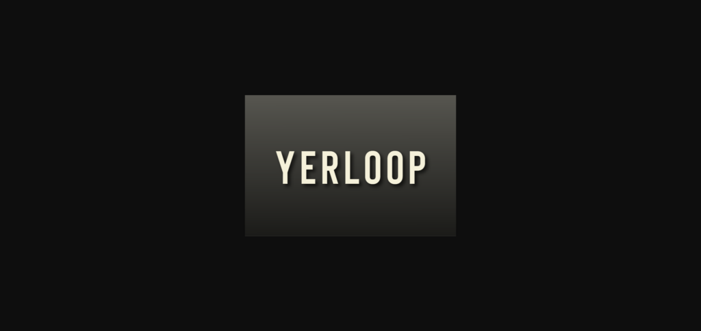Yerloop Font Poster 3