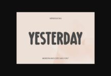 Yesterday Font Poster 1