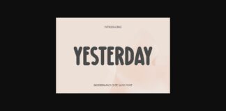 Yesterday Font Poster 1