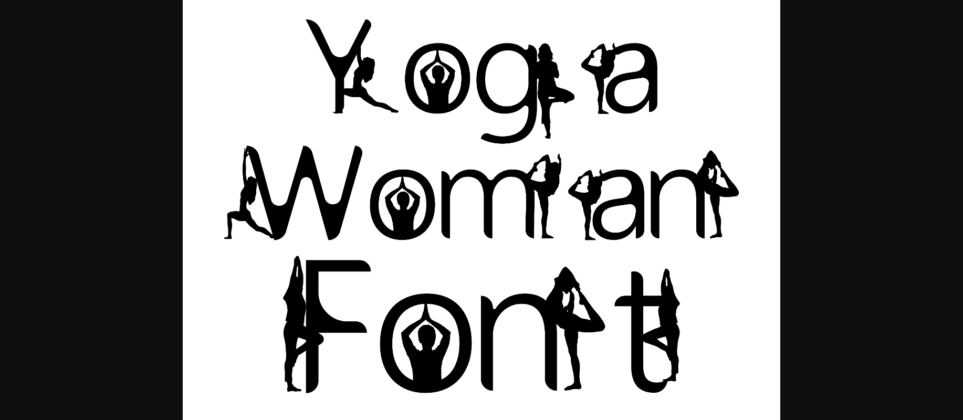 Yoga Woman Font Poster 2