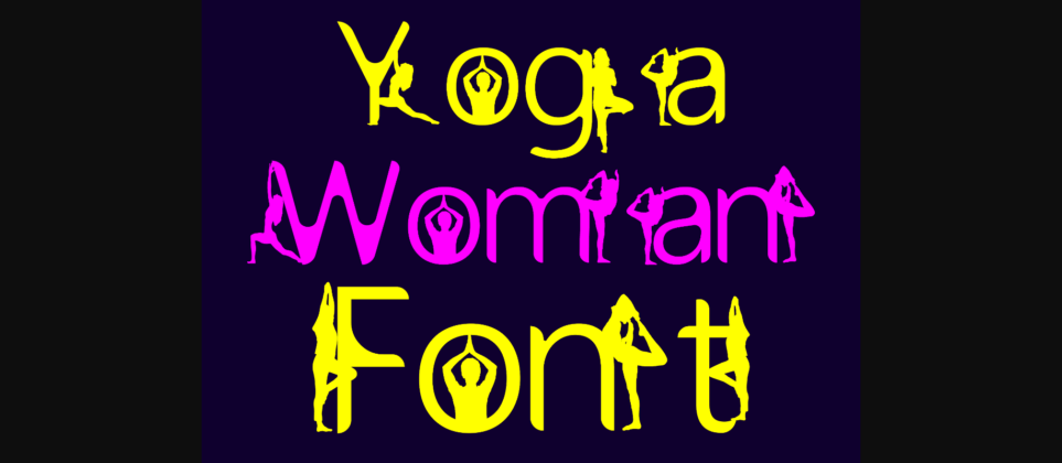 Yoga Woman Font Poster 3