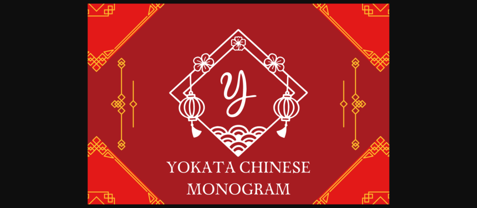 Yokata Chinese Monogram Font Poster 1