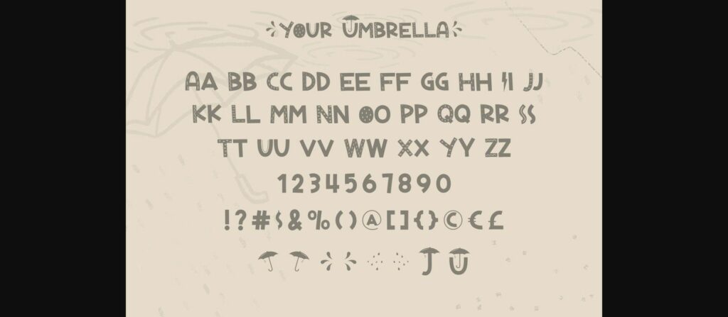 Your Umbrella Font Poster 6