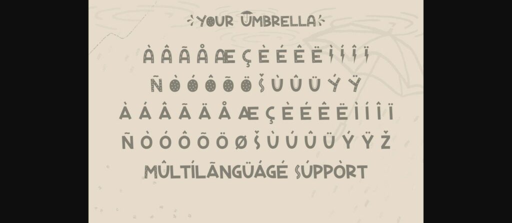 Your Umbrella Font Poster 9